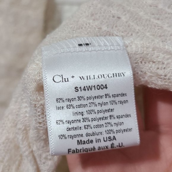 Clu + Willoughby Drapey Front Open Cardigan Size S Ivory - Picture 5 of 5